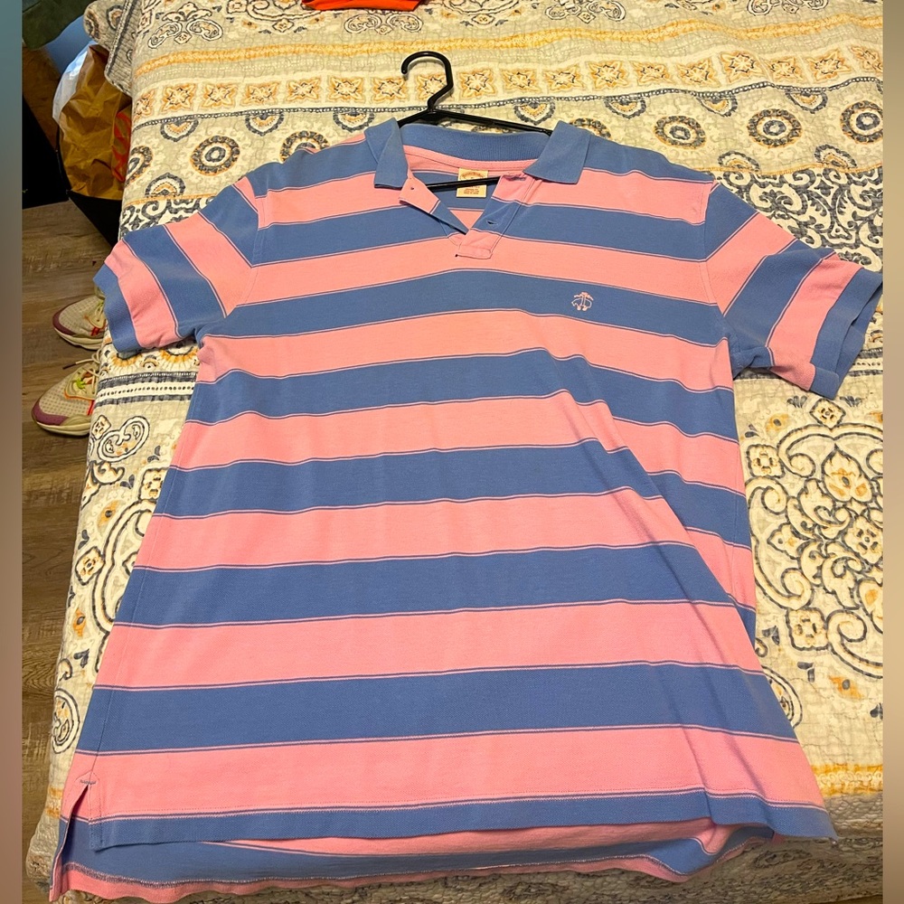 XL Brooks Brothers Striped Cotton Candy Polo